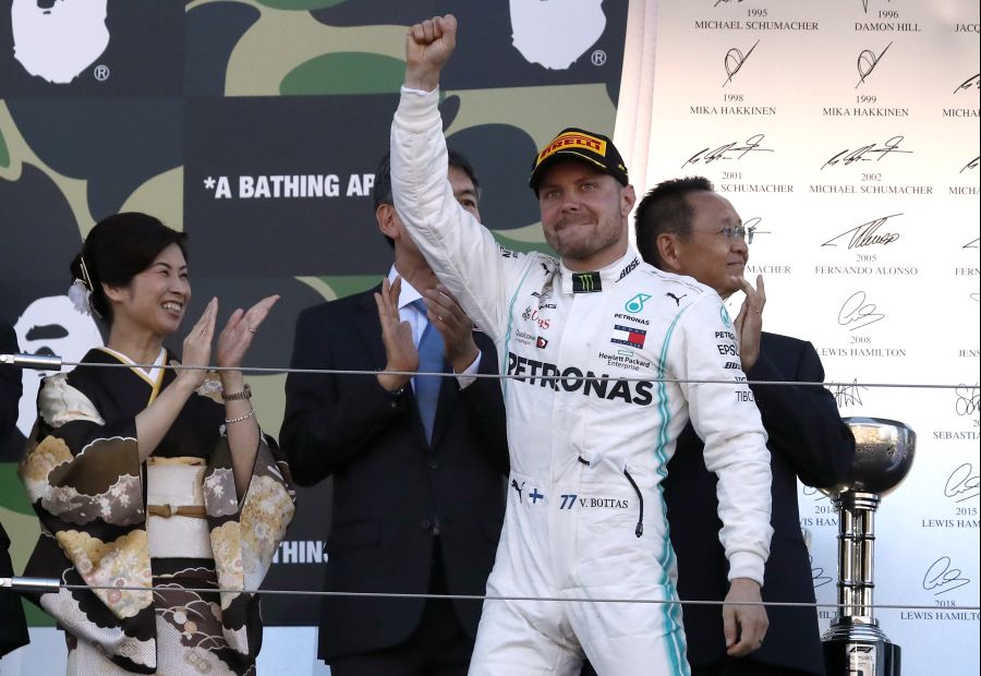 Bottas wins in Japan, Mercedes celebrate six title doubles